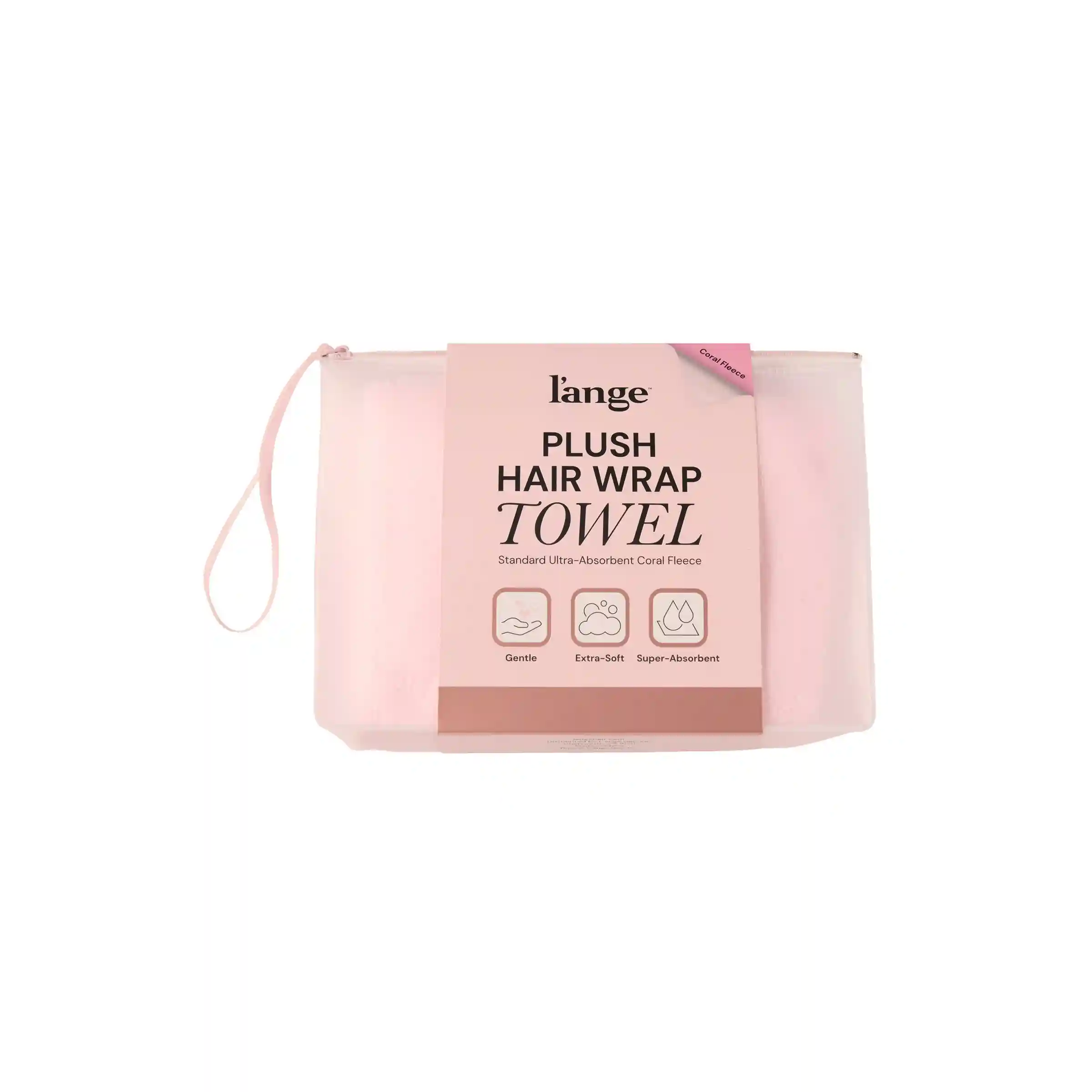 Alternative view of Plush Hair Wrap Towel Medium Ultra-Absorbent Coral Fleece