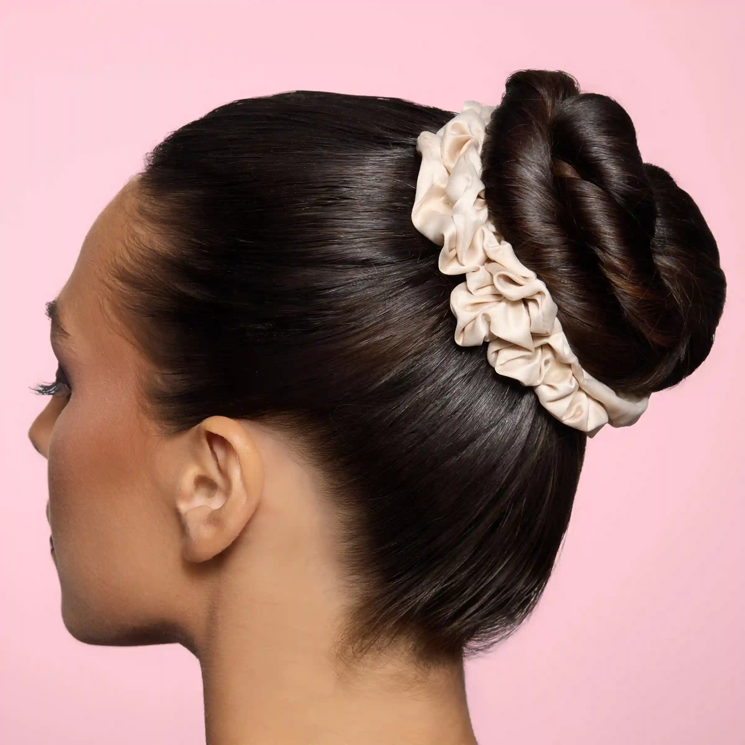 Alternative view of Large Satin Scrunchies 4 Piece Set
